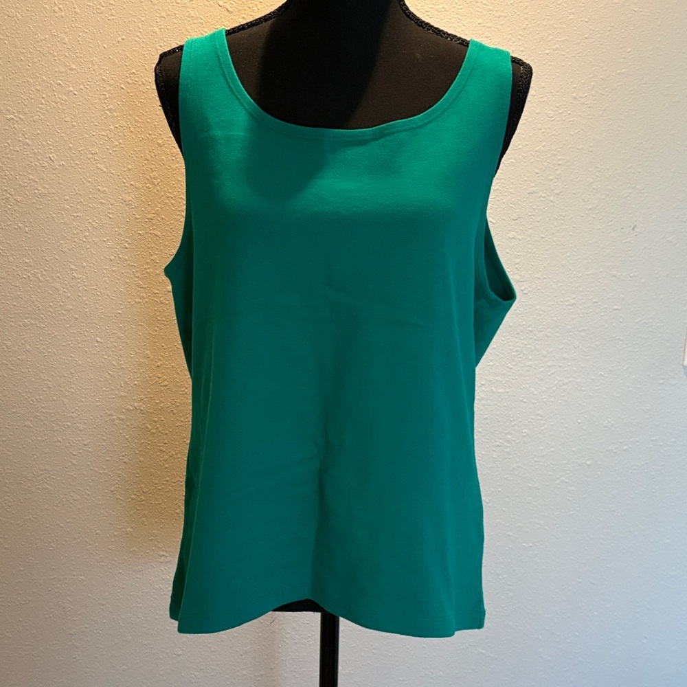 Cato Green Scoop Neck Tank Top